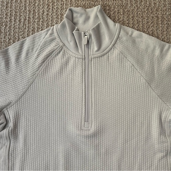 NWT Lululemon Engineered Warmth Half-Zip Long Sleeve Pullover in Vapor/White -8 - Picture 6 of 13